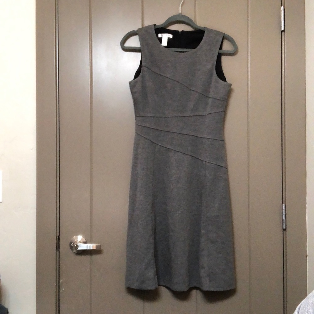 Gray fit and flare dress